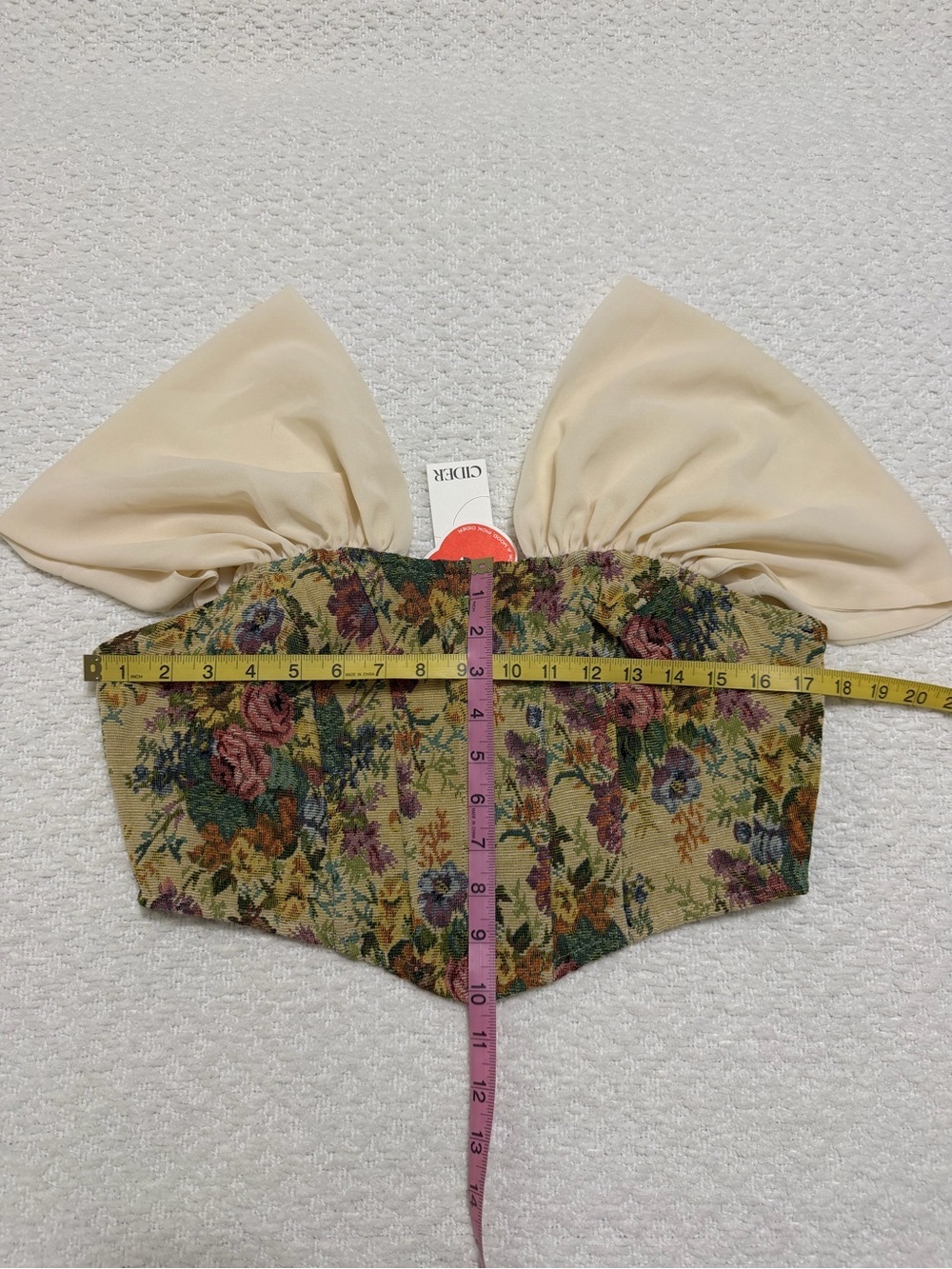 Cider Floral Off Shoulder Corset Top Women’s Size Large NWT - Picture 7 of 12
